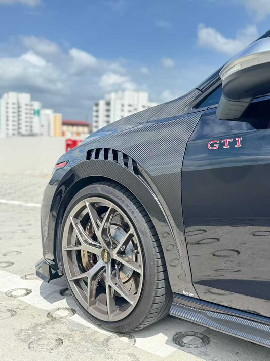 Karbel Carbon Pre-preg Carbon Fiber Front Fenders Replacement for Volkswagen GTI MK8 - Performance SpeedShop