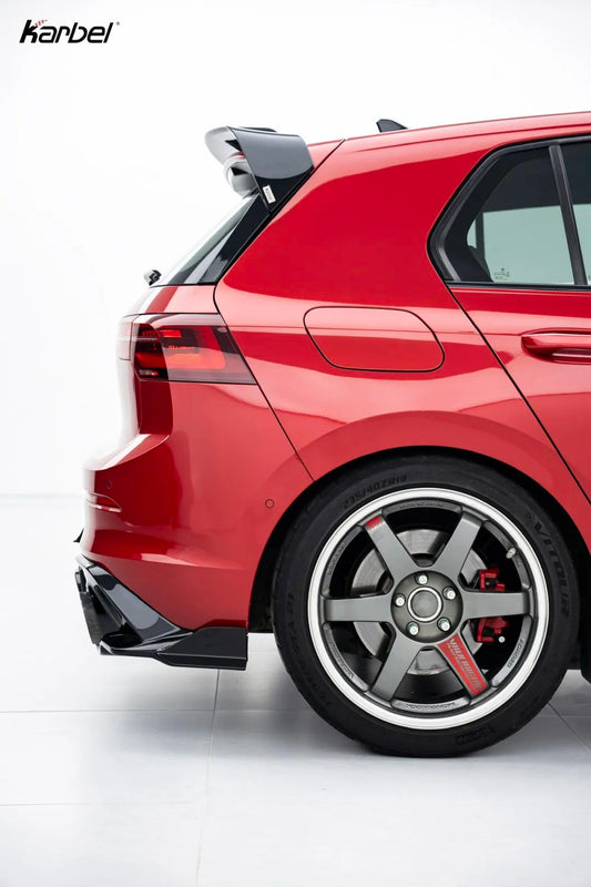 Volkswagen GTI MK8 2022-ON with Aftermarket Parts - V2 Rear Diffuser Pre-preg Carbon Fiber/FRP from Karbel Carbon