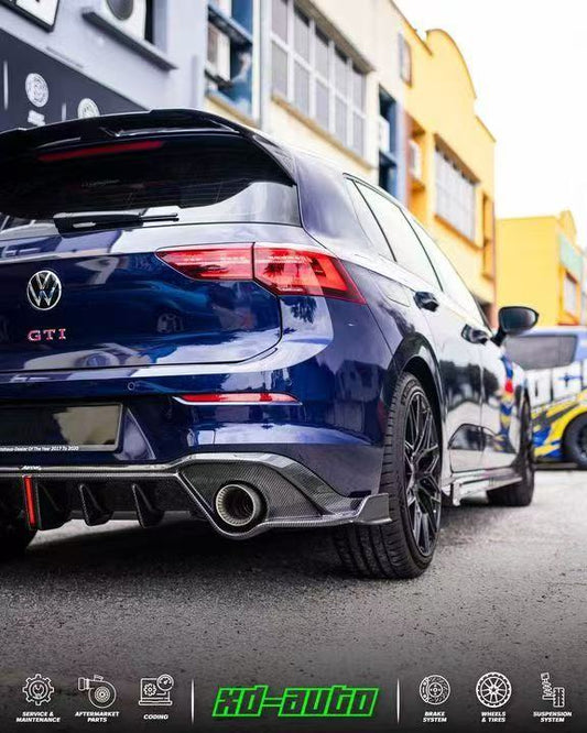 Volkswagen GTI MK8 2022-ON with Aftermarket Parts - Rear Diffuser Pre-preg Carbon Fiber from Karbel Carbon