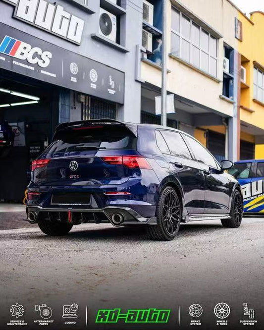 Volkswagen GTI MK8 2022-ON with Aftermarket Parts - Side Skirts Pre-preg Carbon Fiber from Karbel Carbon