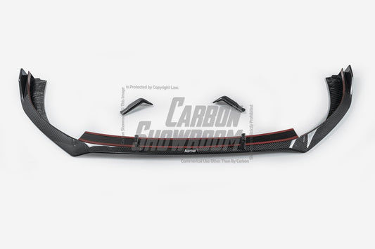 Volkswagen GTI MK8 2022 2023 2024 with Aftermarket Parts - V2 Front Lip Dry Pre-preg Carbon Fiber/FRP from Karbel Carbon
