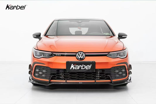Volkswagen GTI & R-line MK8 2022-2024 with Aftermarket Parts - Front Canards Pre-preg Carbon Fiber from Karbel Carbon