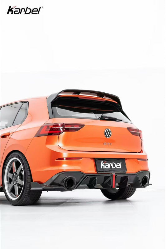 Volkswagen GTI MK8 MK8.5 2022-ON with Aftermarket Parts - Rear Diffuser Pre-preg Carbon Fiber from Karbel Carbon