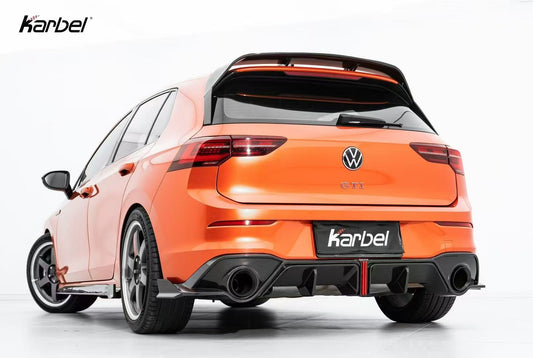 Volkswagen GTI & R-line MK8 2022-ON with Aftermarket Parts - Rear Roof Spoiler Pre-preg Carbon Fiber from Karbel Carbon