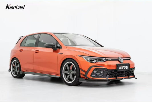 Volkswagen GTI MK8 2022-ON with Aftermarket Parts - Side Skirts Pre-preg Carbon Fiber from Karbel Carbon