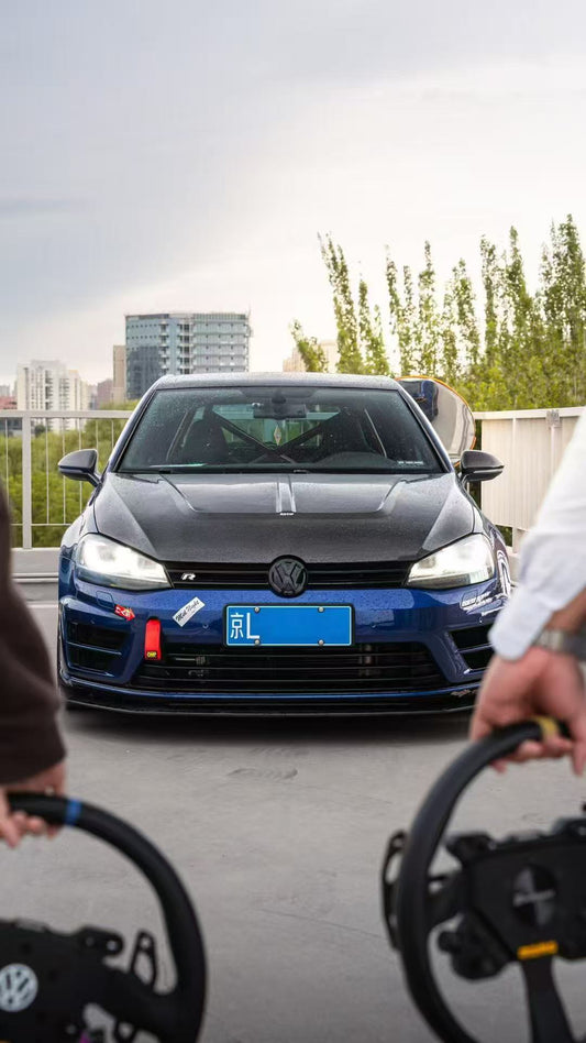 Volkswagen Golf R / GTI / Golf MK7 & MK7.5 2015 2016 2017 2018 2019 2020 2021 with Aftermarket Parts - Hood Bonnet Pre-preg Carbon Fiber from Karbel Carbon