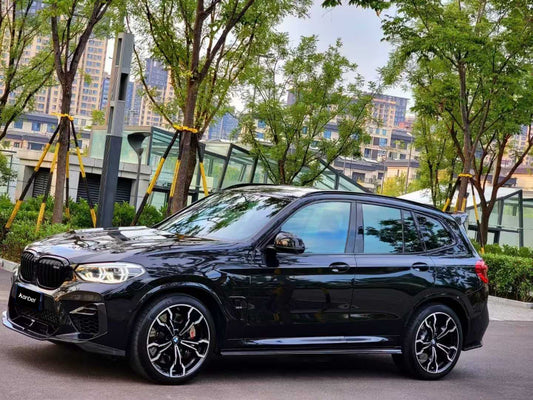 BMW X3M X3MC F97 Pre-LCI 2019 2020 2021 & X4M X4MC F98 Pre-LCI 2019 2020 2021 with Aftermarket Parts - Upper Valences Top & Side Trim Pre-preg Carbon Fiber from Karbel Carbon