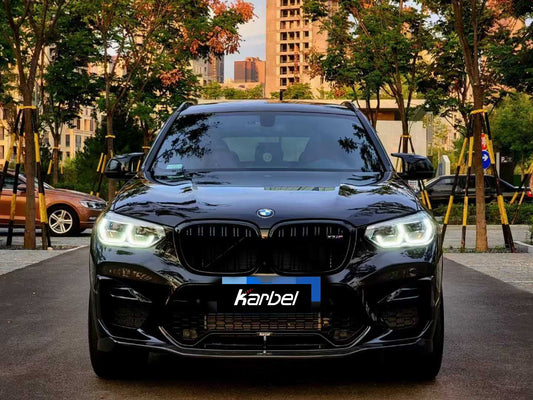 BMW X3M X3MC F97 Pre-LCI 2019 2020 2021 & X4M X4MC F98 Pre-LCI 2019 2020 2021 with Aftermarket Parts - Upper Valences Top & Side Trim Pre-preg Carbon Fiber from Karbel Carbon