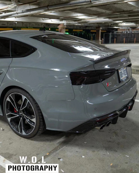 Karbel Carbon V1 Rear Lip Spoiler for Audi RS5 S5 A5 B9 B9.5 2017-Early 2025 Sedan Sportback Dry Pre-preg Carbon Fiber