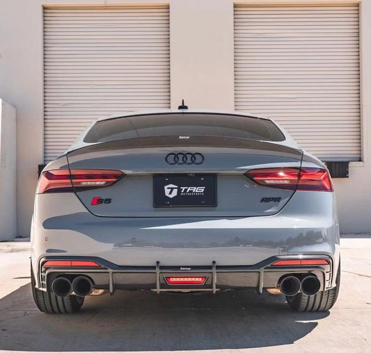 Karbel Dry Carbon Fiber Rear Spoiler Ver.1 For Audi Audi RS5 & S5 A5 S-Line & A5 B9 B9.5 2017-Early 2025 4 Door Sedan