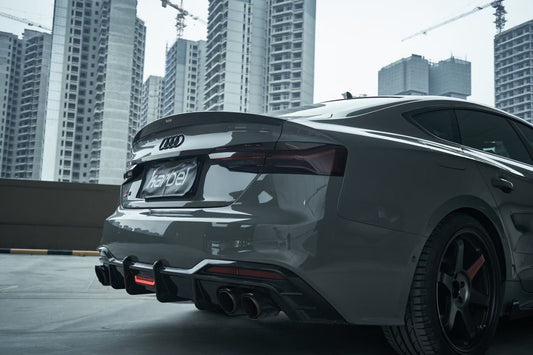 Karbel Dry Carbon Fiber Rear Spoiler Ver.1 For Audi Audi RS5 & S5 A5 S-Line & A5 B9 B9.5 2017-Early 2025 4 Door Sedan