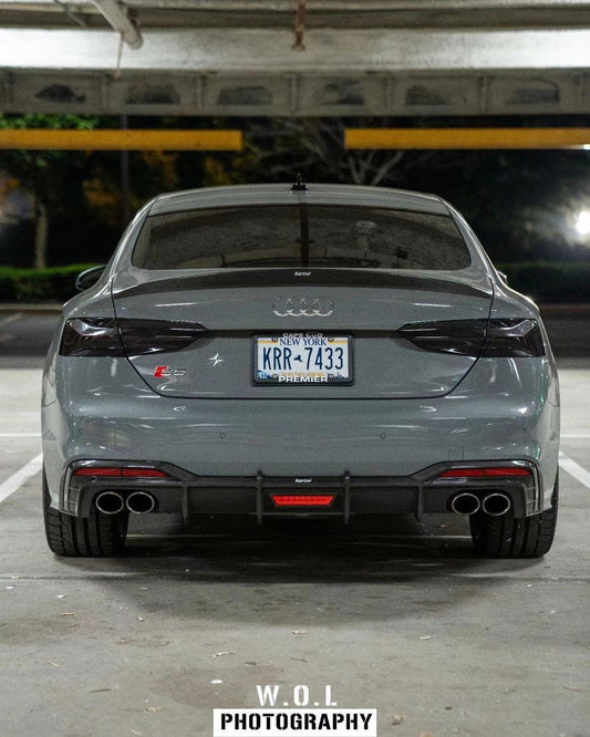 Karbel Carbon V1 Rear Lip Spoiler for Audi RS5 S5 A5 B9 B9.5 2017-Early 2025 Sedan Sportback Dry Pre-preg Carbon Fiber