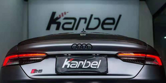 Karbel Carbon V1 Rear Lip Spoiler for Audi RS5 S5 A5 B9 B9.5 2017-Early 2025 Sedan Sportback Dry Pre-preg Carbon Fiber