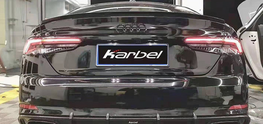Karbel Dry Carbon Fiber Rear Spoiler Ver.1 For Audi Audi RS5 & S5 A5 S-Line & A5 B9 B9.5 2017-Early 2025 4 Door Sedan