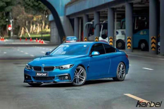 BMW 4 Series 430 440 (with M-Packae bumper, does not fit base model) F32 / F33 2017 2018 2019 2020 with Aftermarket Parts - Upper Valences Pre-preg Carbon Fiber from Karbel Carbon