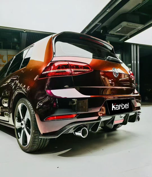Volkswagen GTI MK7.5 2018 2019 2020 2021 with Aftermarket Parts - Rear Diffuser Pre-preg Carbon Fiber from Karbel Carbon