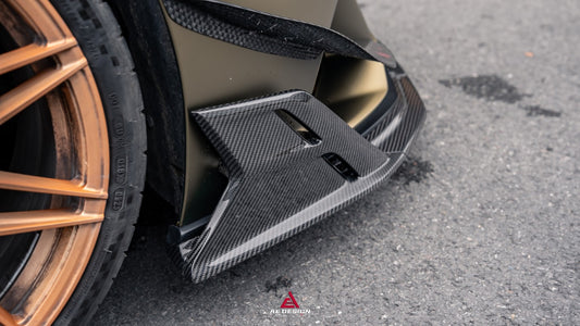 Lamborghini Huracan EVO AWD 2020 2021 2022 2023 with Aftermarket Parts - Front Lip Dry Pre-preg Carbon Fiber from ArmorExtend