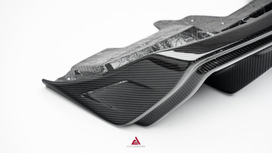 Lamborghini Huracan EVO AWD RWD 2020 2021 2022 2023 with Aftermarket Parts - Rear Diffuser & Canards Dry Pre-preg Carbon Fiber from ArmorExtend