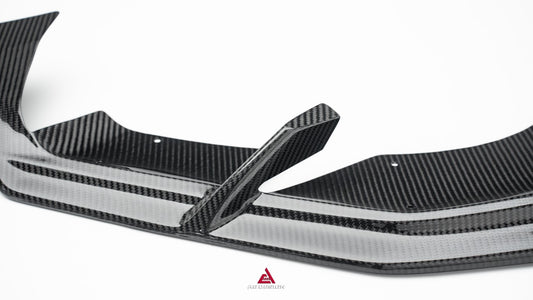 Lamborghini Huracan EVO AWD 2020 2021 2022 2023 with Aftermarket Parts - Front Lip Dry Pre-preg Carbon Fiber from ArmorExtend