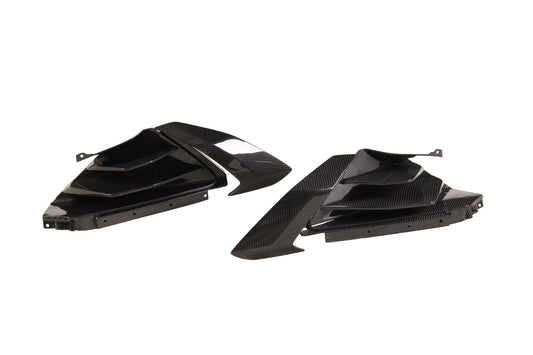 Lamborghini Huracan EVO Tecnica 2019 2020 2021 2022 2023 2024 with Aftermarket Parts - Lower Side Intake Vents Dry Pre-preg Carbon Fiber from Ventus Veloce