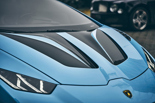 Lamborghini Huracan LP580 LP610 Evo RWD AWD Tecnica Performante 2015 2016 2017 2018 2019 2020 2021 2022 2023 2024 with Aftermarket Parts - V1 Hood Bonnet Dry Pre-preg Carbon Fiber from Ventus Veloce