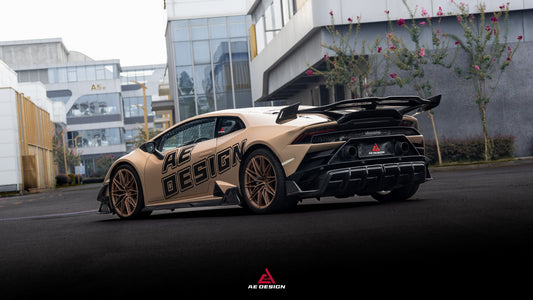 Lamborghini Huracan Tecnica Performante Evo LP610 LP580 2015 2016 2017 2018 2019 2020 2021 2022 2023 2024 with Aftermarket Parts - ART Rear Wing Dry Pre-preg Carbon Fiber from ArmorExtend