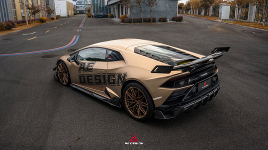 Lamborghini Huracan Tecnica Performante Evo LP610 LP580 2015 2016 2017 2018 2019 2020 2021 2022 2023 2024 with Aftermarket Parts - ART Rear Wing Dry Pre-preg Carbon Fiber from ArmorExtend