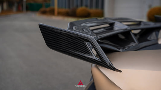 Lamborghini Huracan Tecnica Performante Evo LP610 LP580 2015 2016 2017 2018 2019 2020 2021 2022 2023 2024 with Aftermarket Parts - ART Rear Wing Dry Pre-preg Carbon Fiber from ArmorExtend