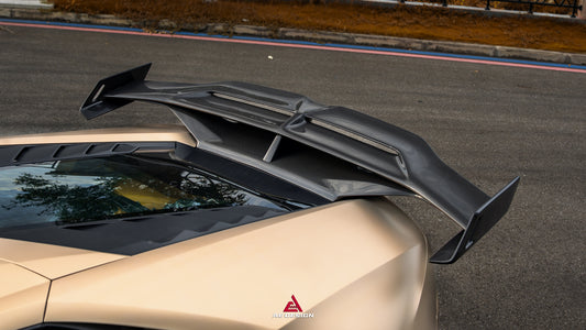 Lamborghini Huracan Tecnica Performante Evo LP610 LP580 2015 2016 2017 2018 2019 2020 2021 2022 2023 2024 with Aftermarket Parts - ART Rear Wing Dry Pre-preg Carbon Fiber from ArmorExtend
