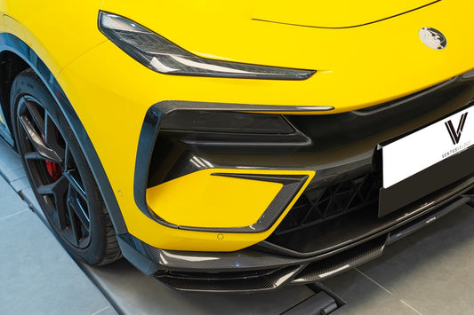 Lotus Eletre 2023 2024 with Aftermarket Parts - PK Style Front Bumper Outer & Inner Trim Pre-preg Carbon Fiber from Ventus Veloce