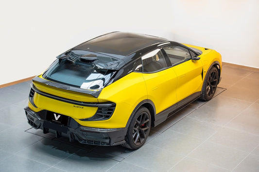 Lotus Eletre 2023 2024 with Aftermarket Parts - PK Style Rear Trunk Spoiler Pre-preg Carbon Fiber from Ventus Veloce