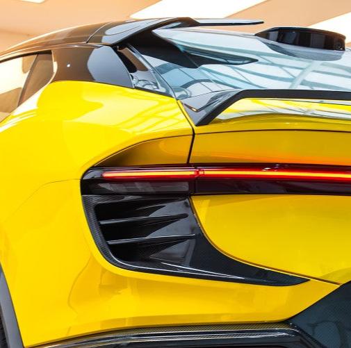 Lotus Eletre 2023 2024 with Aftermarket Parts - PK Style Rear Vent Trim Pre-preg Carbon Fiber from Ventus Veloce