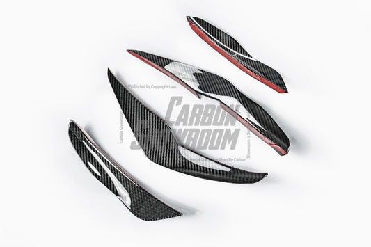 Lotus Emira 3.6 V6 2.0 Four-cylinder 2022-ON with Aftermarket Parts - AE Front Canards?Carbon Fiber from ArmorExtend