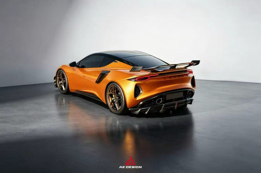 Lotus Emira 3.6 V6 2.0 Four-cylinder 2022-ON with Aftermarket Parts - ART Side Skirts Dry Pre-preg Carbon Fiber from ArmorExtend