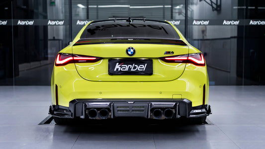 BMW M4 G82 2021-ON 4 Series G22 430i M440i 2020-ON with Aftermarket Parts - Carbon Fiber Rear Wing & Spoiler from Karbel Carbon
