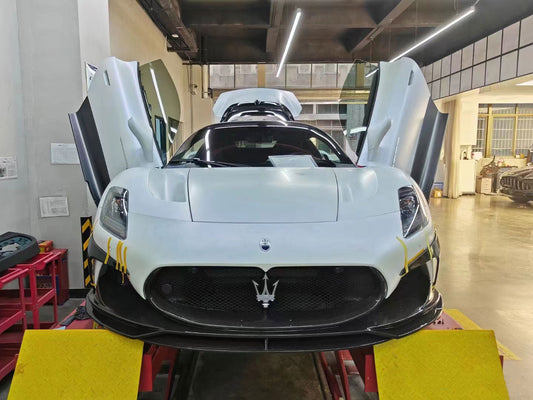 Maserati MC20 2022-ON with Aftermarket Parts - Front Lip Dry Pre-preg Carbon Fiber from Ventus Veloce