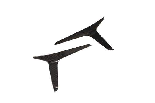 Maserati MC20 2022-ON with Aftermarket Parts - V2 Front Canards Dry Pre-preg Carbon Fiber from Ventus Veloce
