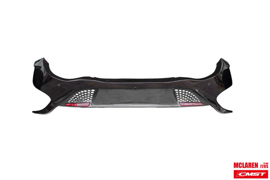 McLaren 720s 2018 2019 2020 2021 2022 2023 with Aftermarket Parts - 765lt Conversion Rear Bumper & Rear Diffuser & Rear Canards Carbon Fiber / FRP from CMST Tuning