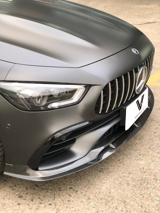 Mercedes-Benz AMG GT 4 Door GT53 GT50 GT43 X290 2019 2020 2021 2022 2023 2024 with Aftermarket Parts - Front Lip Dry Pre-preg Carbon Fiber from Ventus Veloce