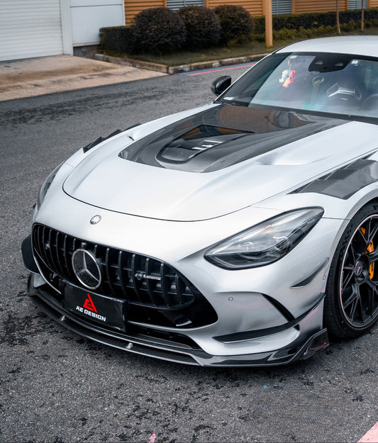Mercedes Benz AMG GT63 SE Performance/Base C192 2025-ON with Aftermarket Parts - ART Front Lip Dry Pre-preg Carbon Fiber from ArmorExtend