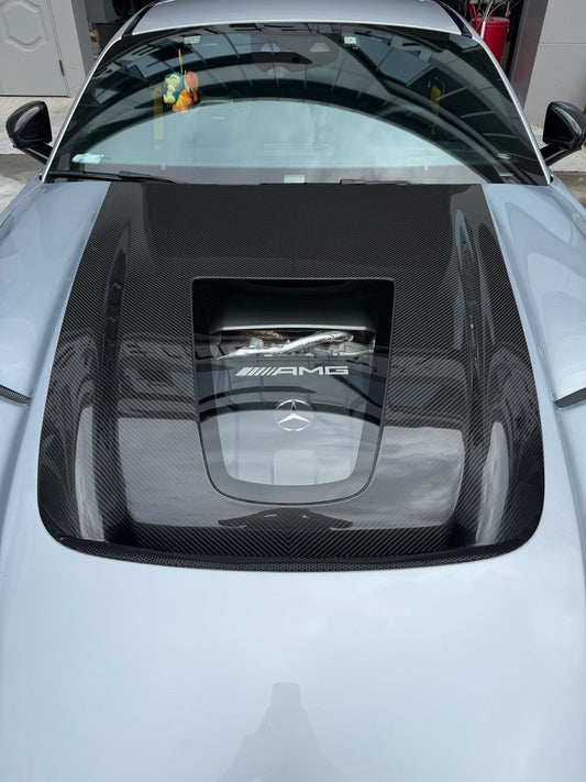 Mercedes Benz AMG GT63 SE Performance/Pro/Base GT55 GT43 C192 2025-ON with Aftermarket Parts - ART Hood Bonnet Dry Pre-preg Carbon Fiber from ArmorExtend