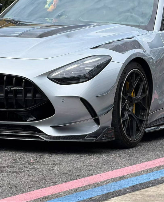 Mercedes Benz AMG GT63 SE Performance/Base C192 2025-ON with Aftermarket Parts - ART Front Canards Dry Pre-preg Carbon Fiber from ArmorExtend