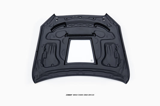 Mercedes Benz C-Class C43 C400 C300 W205 2015-2021 & C-Class C43 C300 W205 2016-2022 with CMST Tuning's Aftermarket Parts - Carbon Fiber and FRP Hood Bonnet V4 Style