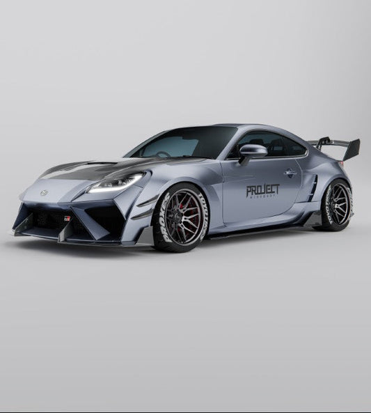 Subaru BRZ ZD8 2022-ON & Toyota GR86 ZN8 2022-ON with Aftermarket Parts - PROJECT WIDEBODY Full Kit Carbon Fiber/FRP from PROJECT WIDEBODY