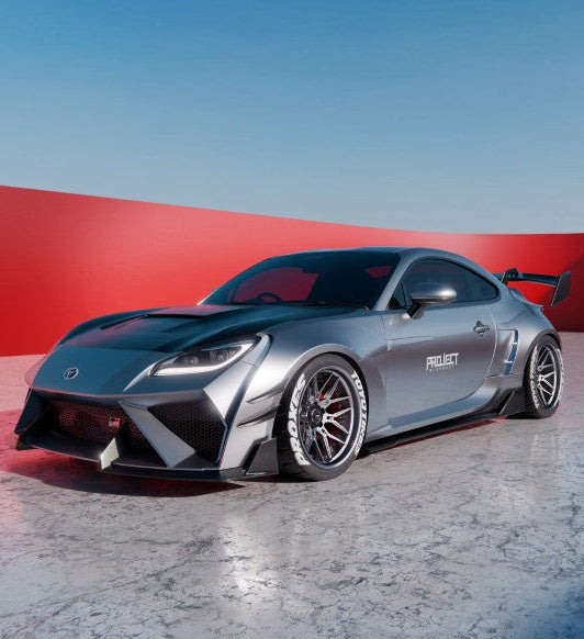 Subaru BRZ ZD8 2022-ON & Toyota GR86 ZN8 2022-ON with Aftermarket Parts - PROJECT WIDEBODY Full Kit Carbon Fiber/FRP from PROJECT WIDEBODY