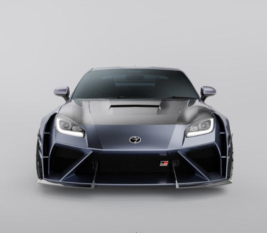 Subaru BRZ ZD8 & Toyota GR86 ZN8 2022-ON with Aftermarket Parts - PROJECT WIDEBODY Front Lip Carbon Fiber / FRP from CMST Tuning