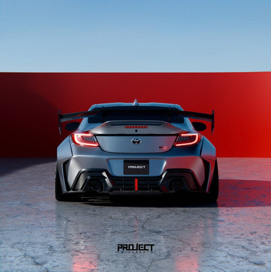 Subaru BRZ ZD8 2022-ON & Toyota GR86 ZN8 2022-ON with Aftermarket Parts - PROJECT WIDEBODY Rear Diffuser Carbon Fiber / FRP from CMST Tuning