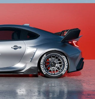 Subaru BRZ ZD8 2022-ON & Toyota GR86 ZN8 2022-ON with Aftermarket Parts - PROJECT WIDEBODY Rear Quarter Panel Flares Carbon Fiber / FRP from CMST Tuning