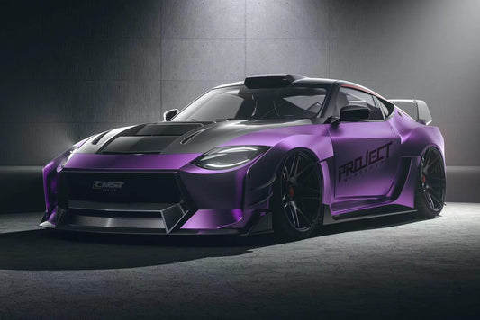 Nissan Z 400Z RZ34 Fairlady 2022-ON with Aftermarket Parts - Rear Flares and Fuel Door Carbon Fiber / FRP from PROJECT WIDEBODY