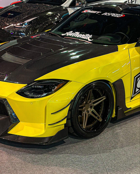 Nissan Z 400Z RZ34 Fairlady 2022-ON with Aftermarket Parts - Front Replacement Fenders Carbon Fiber / FRP from PROJECT WIDEBODY